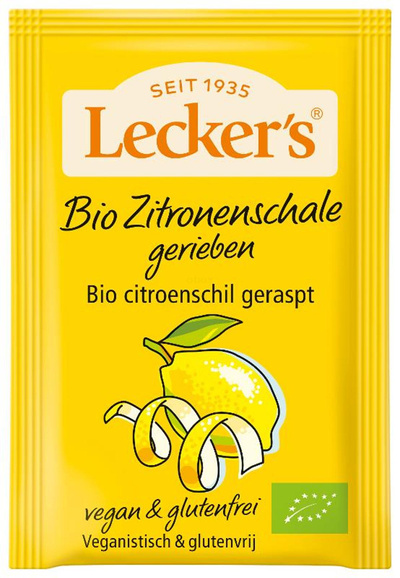 Produktfoto zu Zitronenschale – gerieben – vegan & glutenfrei