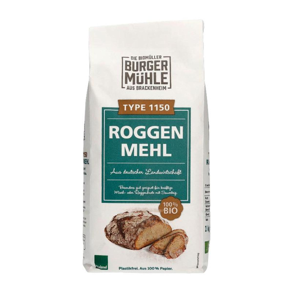 Produktfoto zu Roggenmehl 1150 1kg von Burgermühle