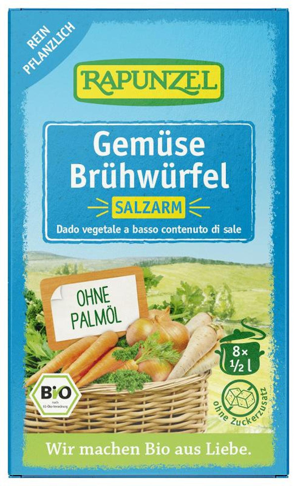 Produktfoto zu Gemüse-Brühwürfel nur mild gesalzen