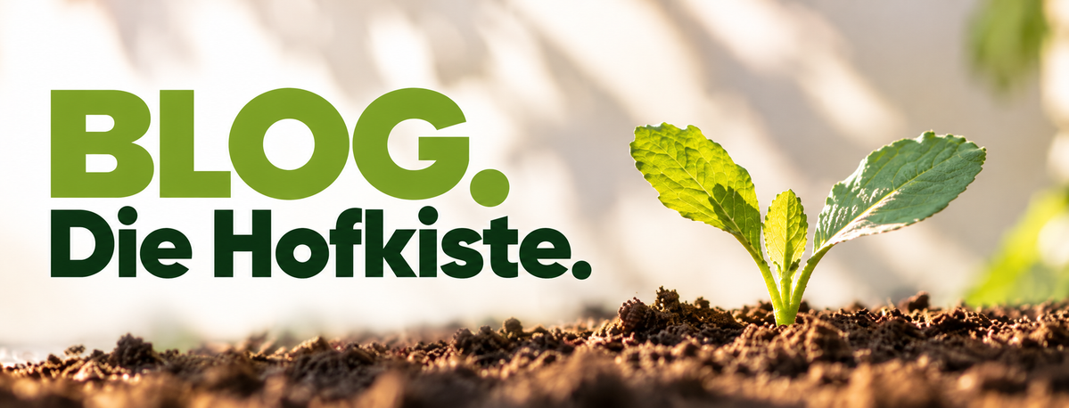 Junges grünes Pflänzchen wächst aus fruchtbarer Erde. Daneben der Schriftzug „Bio. Wir liefern.“ und der Slogan „Gut für heute. Mit Blick auf morgen.“