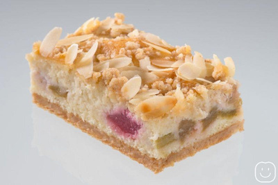 Produktfoto zu Dinkel RhabarberSchnitte 1x2 Stück