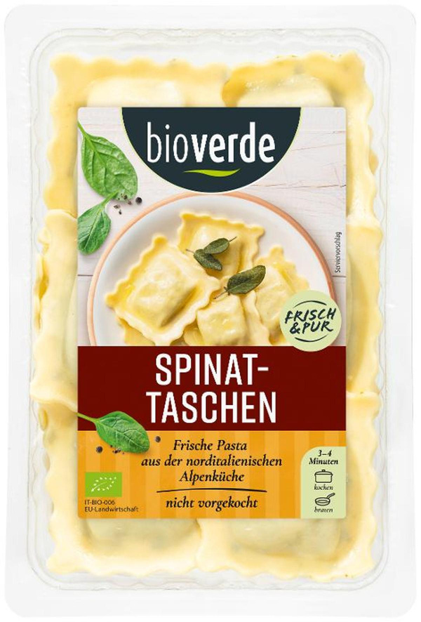 Produktfoto zu Spinattaschen, gefüllt mit Spinat und Ricotta