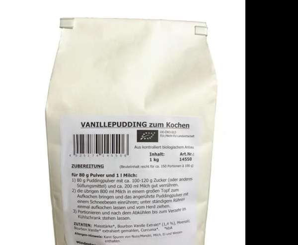 Produktfoto zu Puddingpulver Vanille zum Kochen – 1 kg Beutel