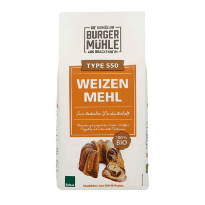 Produktfoto zu Weizenmehl 550 1kg von Burgermühle