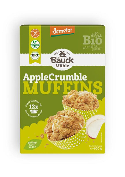 Produktfoto zu Backmischung für glutenfreie Apple Crumble Muffins