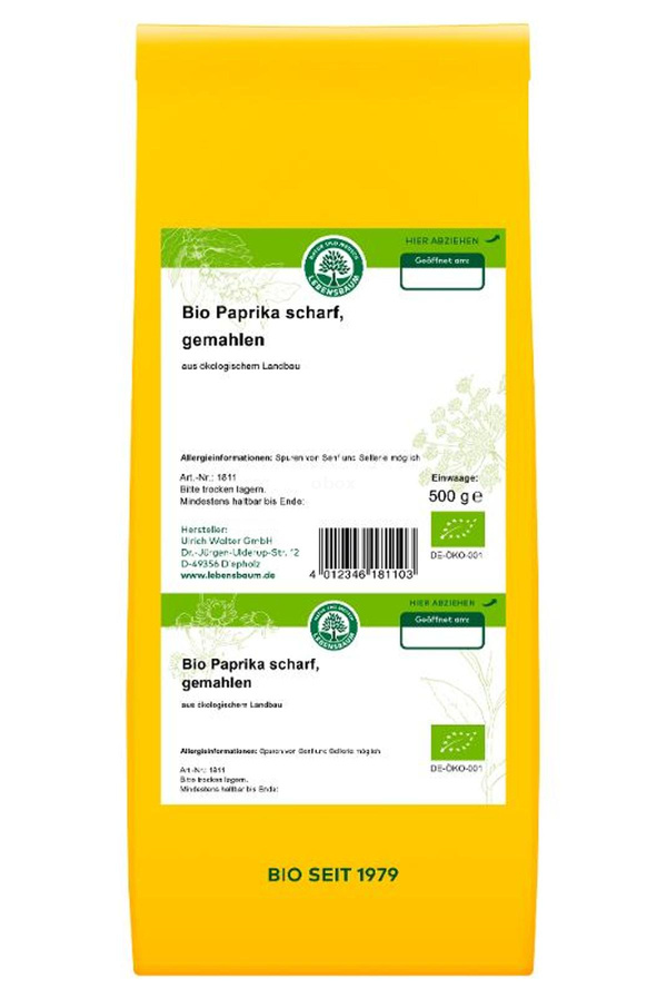 Produktfoto zu Paprika scharf gemahlen 0,5kg