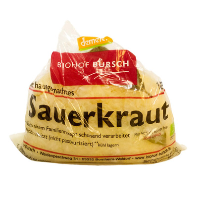 Produktfoto zu Sauerkraut frisch im Beutel 500g  | Biohof Bursch