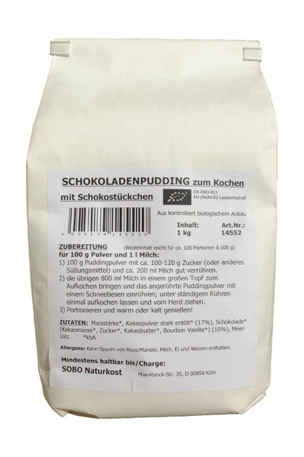 Produktfoto zu Schokoladen-Puddingpulver mit Stückchen – 1 kg
