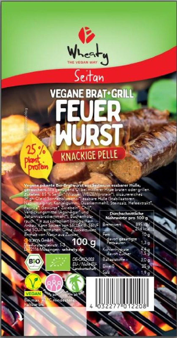 Produktfoto zu Wheaty Feuerwurst Brat Grill