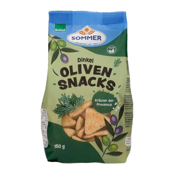 Produktfoto zu Dinkel Oliven-Snacks Kräuter