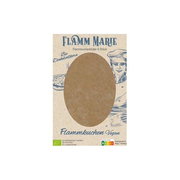 Produktfoto zu Flammkuchenböden Dinkelvollkorn 6 Stück (300g)