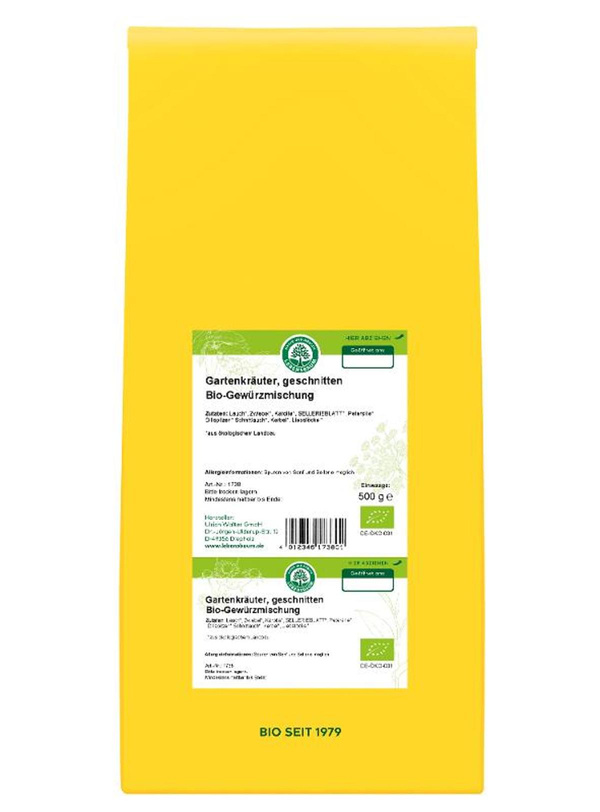 Produktfoto zu Gartenkräuter geschnitten getrocknet 0,5kg