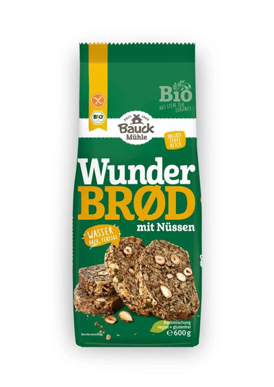 Produktfoto zu Wunderbrot mit Nüssen – Backmischung glutenfrei