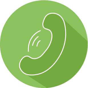 Telefonhörer: Symbol für telefonischen Kontakt.