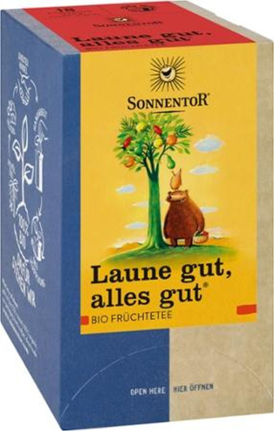 Produktfoto zu Früchtetee "Laune gut alles gut" im Beutel