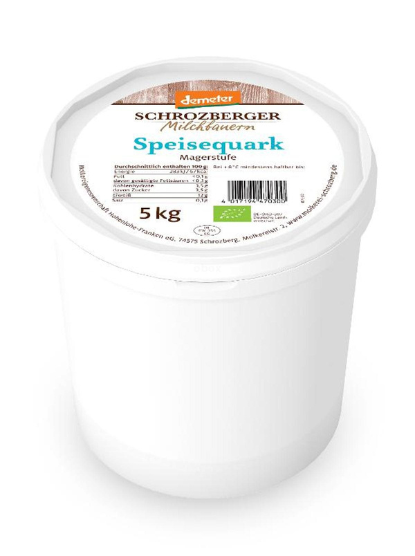 Produktfoto zu Speisequark mager 5kg 0,1%