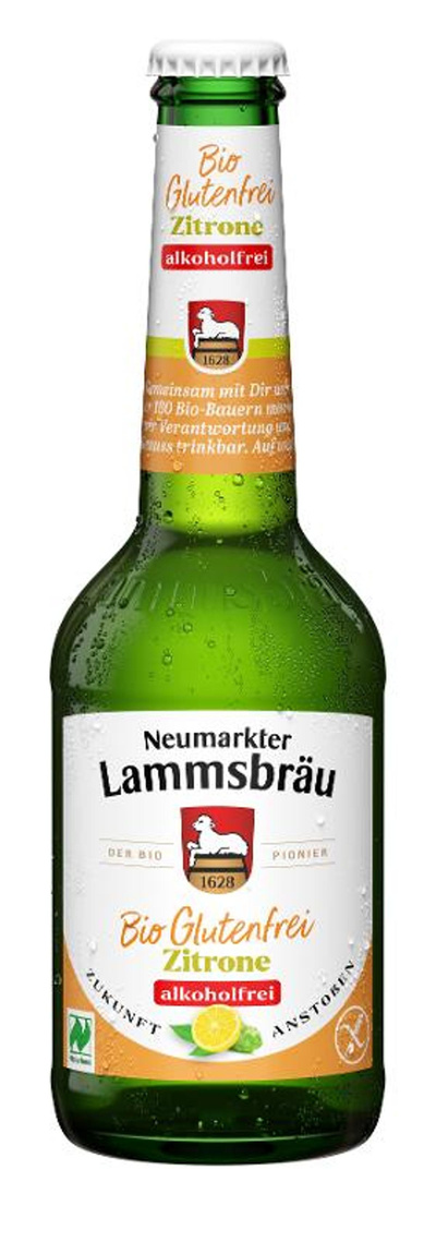 Produktfoto zu Lammsbräu Bio Glutenfrei Zitrone alkoholfrei
