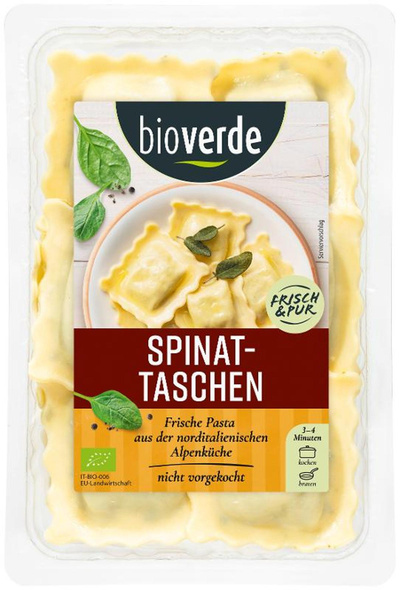 Produktfoto zu Spinattaschen, gefüllt mit Spinat und Ricotta