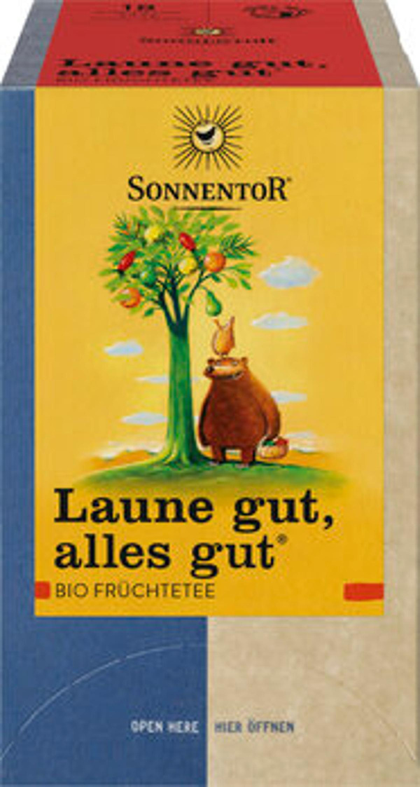 Produktfoto zu Früchtetee "Laune gut alles gut" im Beutel