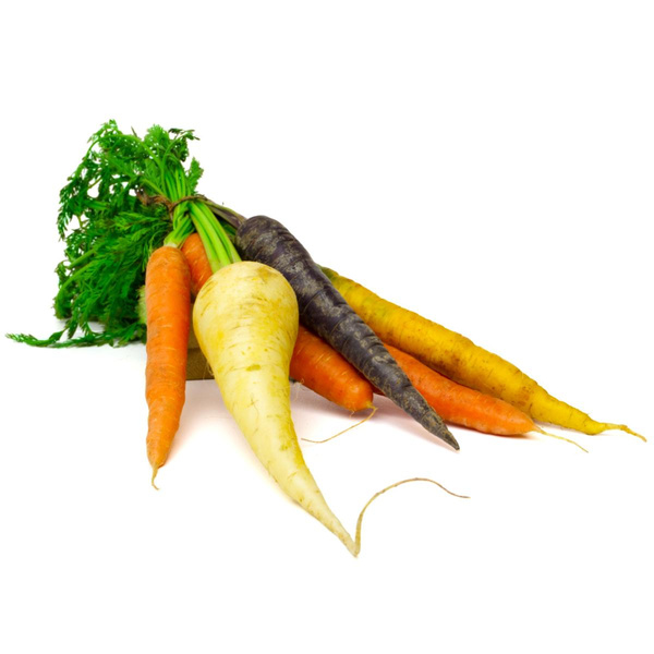 Produktfoto zu Möhren bunte Mischung ohne Laub