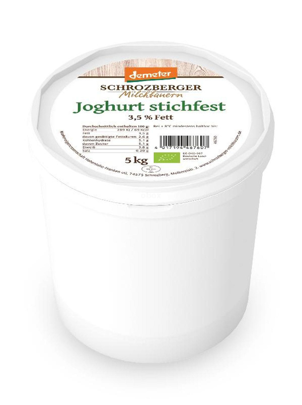 Produktfoto zu Joghurt  3,5% stichfest 5kg