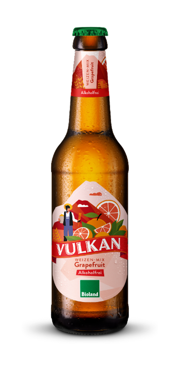 Produktfoto zu Vulkan Bier Weizen Mix Grapefruit