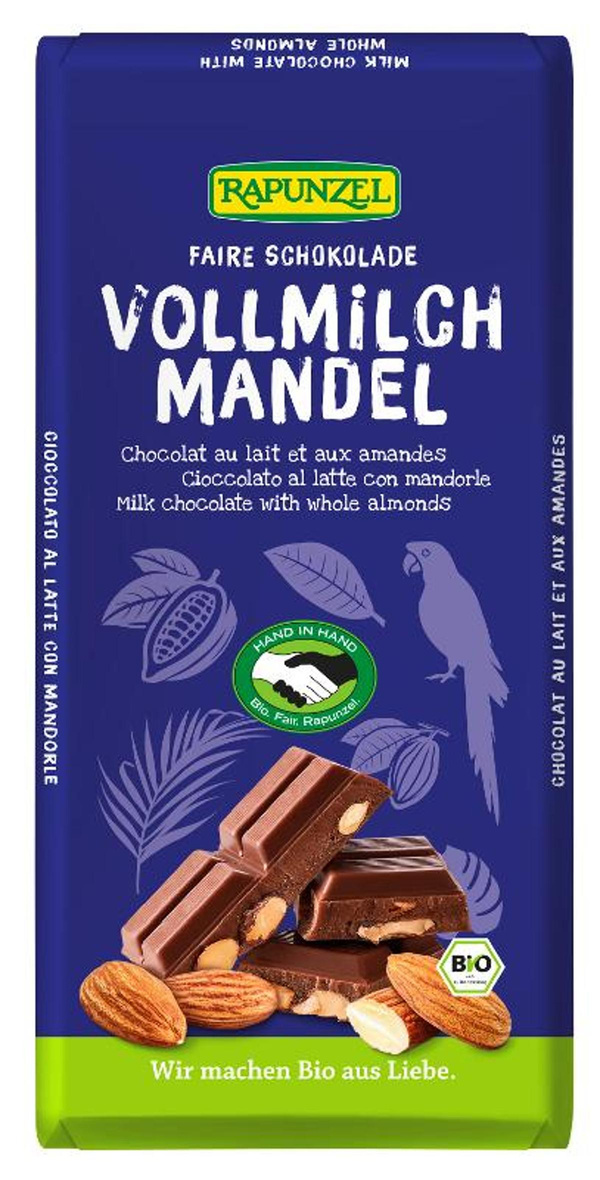 Produktfoto zu Vollmilchschokolade mit ganzen Mandeln 200g