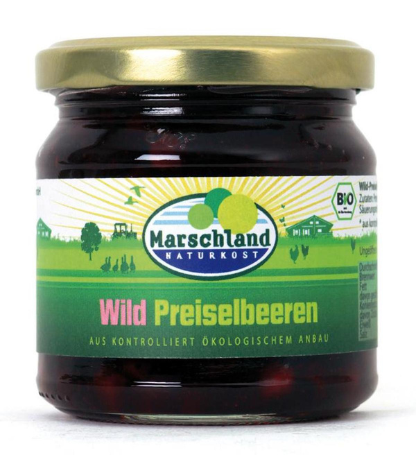Produktfoto zu Preiselbeeren im Glas, aus Wildsammlung, fruchtig-herb