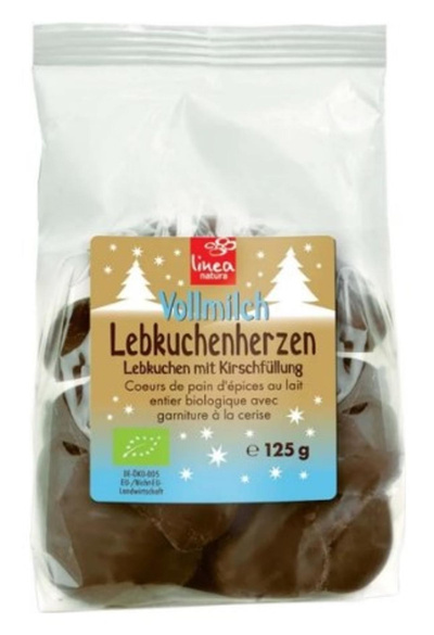 Produktfoto zu Lebkuchenherzen gefüllt mit Kirsche