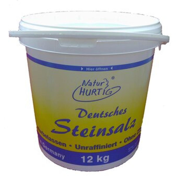 Produktfoto zu Deutsches Steinsalz fein natur 12kg im Eimer