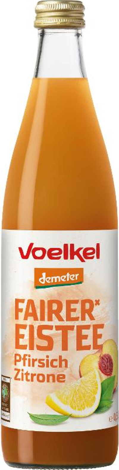 Produktfoto zu Fair Eistee Pfirsich Zitrone
