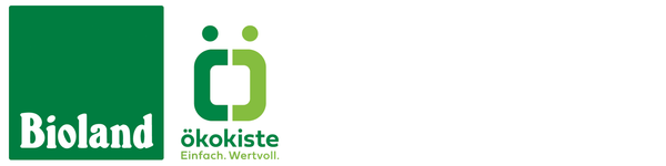 KI generiert: Logos von "Bioland" und "ökokiste" mit dem Text "Einfach. Wertvoll.".