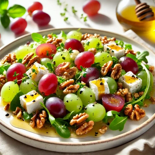 KW37: Traubensalat mit Ziegenkäse und Honig