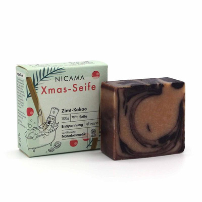 Produktfoto zu Nicama Weihnachtsseife mit Zimt & Kakao