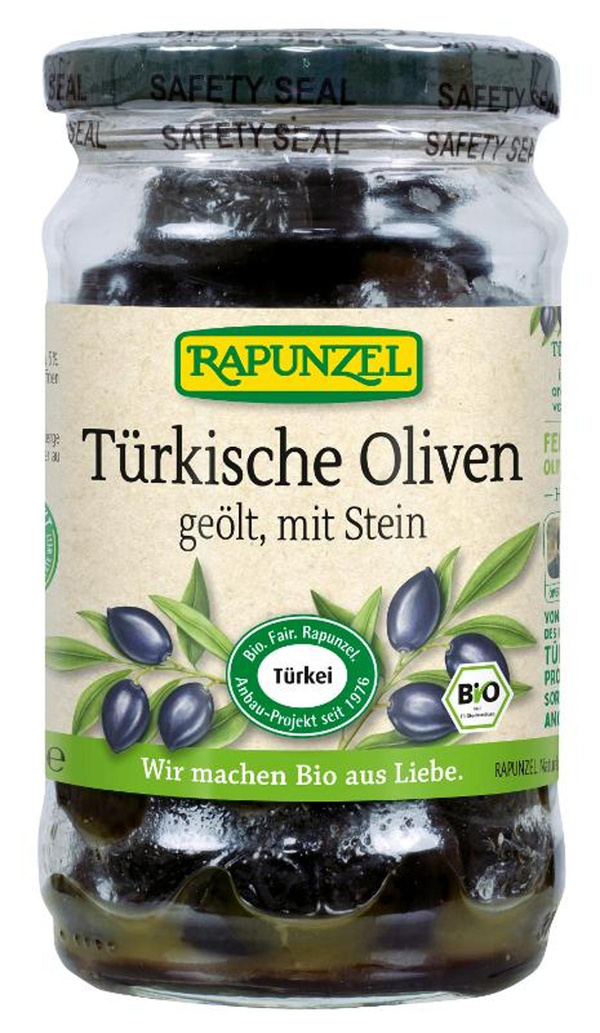Produktfoto zu Oliven schwarz mit Stein geölt