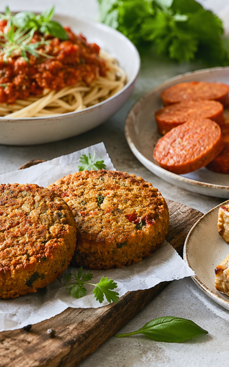 veg. Fleisch-, Ei-Alternativen