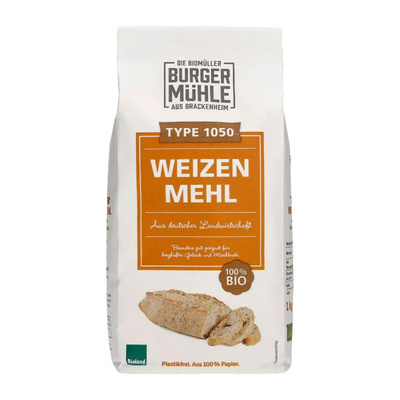 Produktfoto zu Weizenmehl 1050 1kg von Burgermühle