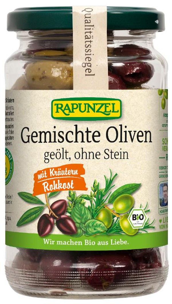 Produktfoto zu Oliven gemischt mit Kräutern ohne Stein