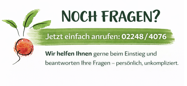 Kontakt zum Bio-Lieferservice Hofkiste – persönliche Beratung telefonisch in der Region Eitorf