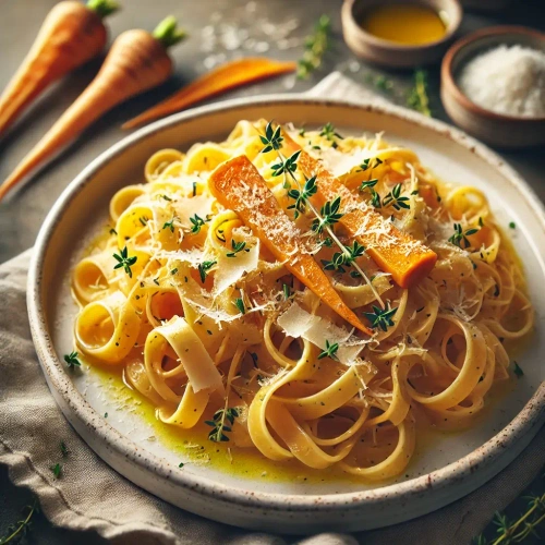 Pastinaken-Tagliatelle mit Parmesan und Butter