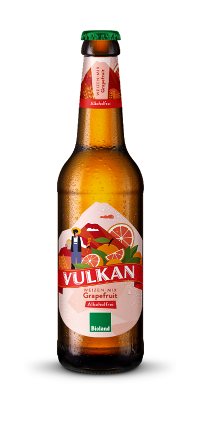 Produktfoto zu Vulkan Bier Weizen Mix Grapefruit