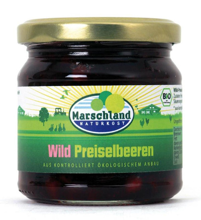 Produktfoto zu Preiselbeeren im Glas, aus Wildsammlung, fruchtig-herb
