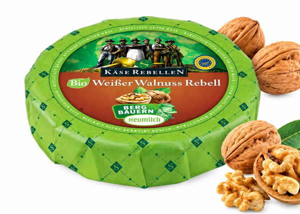 Produktfoto zu Heumilchbrie Walnuss | aus unserer Käsetheke