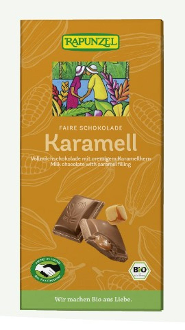 Produktfoto zu Vollmilch Schokolade mit Karamel