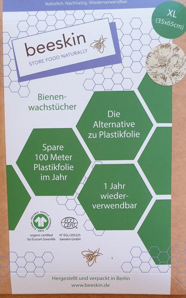 Produktfoto zu Bienenwachstuch Größe XL 35x65cm