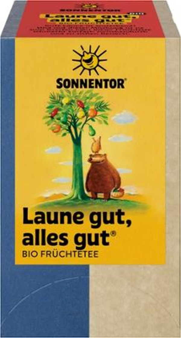 Produktfoto zu Früchtetee "Laune gut alles gut" im Beutel