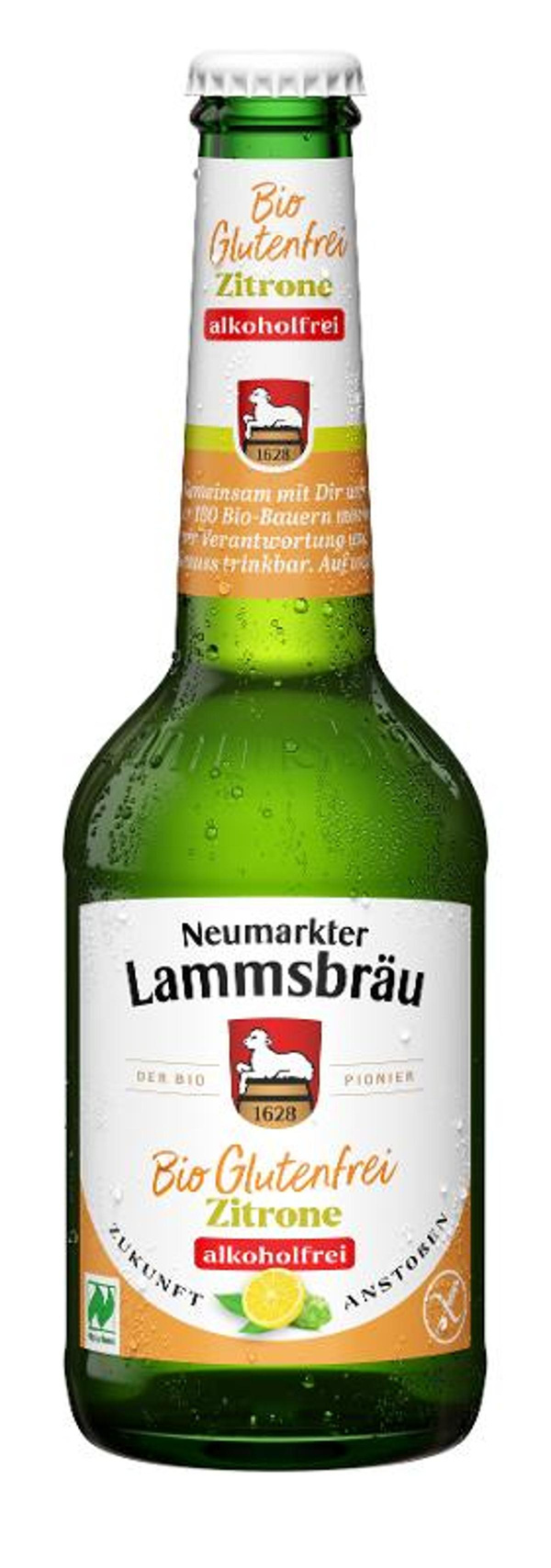 Produktfoto zu Lammsbräu Bio Glutenfrei Zitrone alkoholfrei